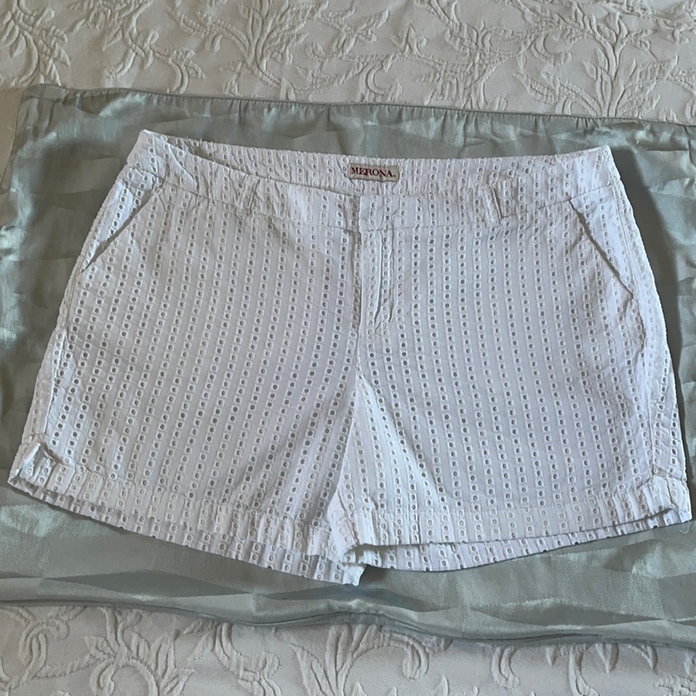 White Eyelet Shorts